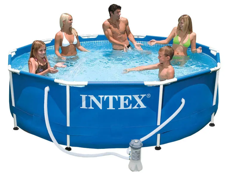 Каркасный бассейн Intex Metal Frame 305х76см, 4485л, фил.-насос 1250л/ч (28202)
