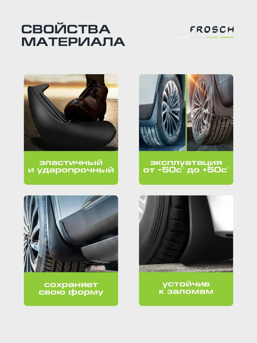Брызговики задние для BAIC X7 2020 - 2 шт.(optimum) в пакете / БАИК Х7