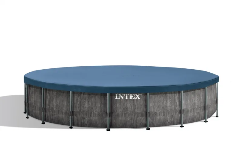 Каркасный бассейн Intex Prism Frame 549х122см "Greywood" 24311л, фил.-насос 5678л\ч, лестница, тент, подстилка