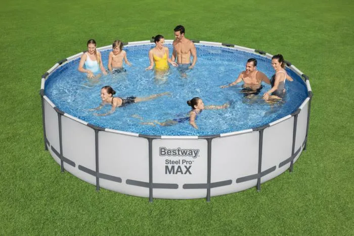 Каркасный бассейн Bestway Steel Pro Max 549х122см, 23062л, фил.-насос 5678л/ч, лестница, тент