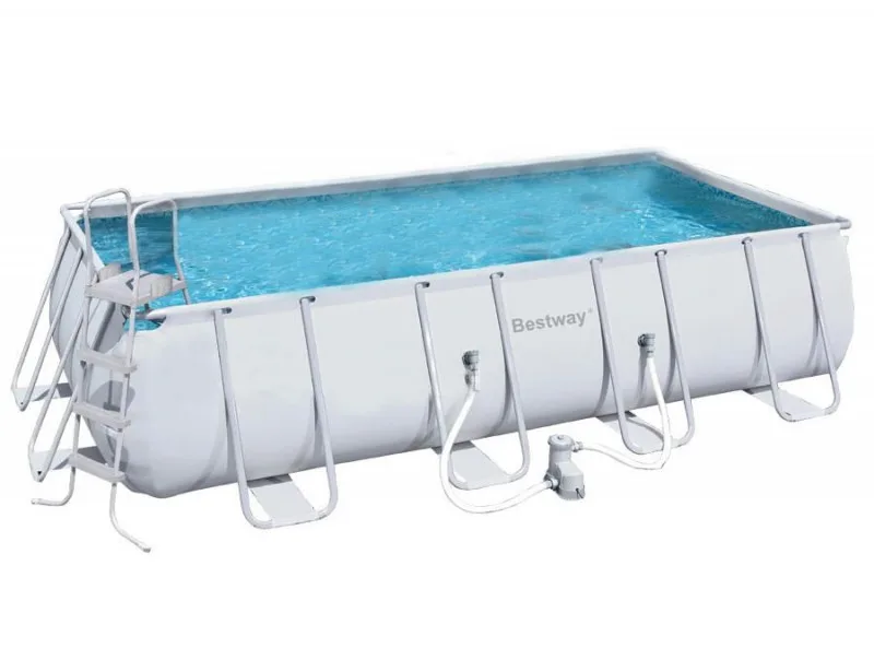 Каркасный бассейн Bestway Power Steel 549х274х122см, 14812л, фил.-насос 5678л/ч, лестница, тент, попл.-доз.