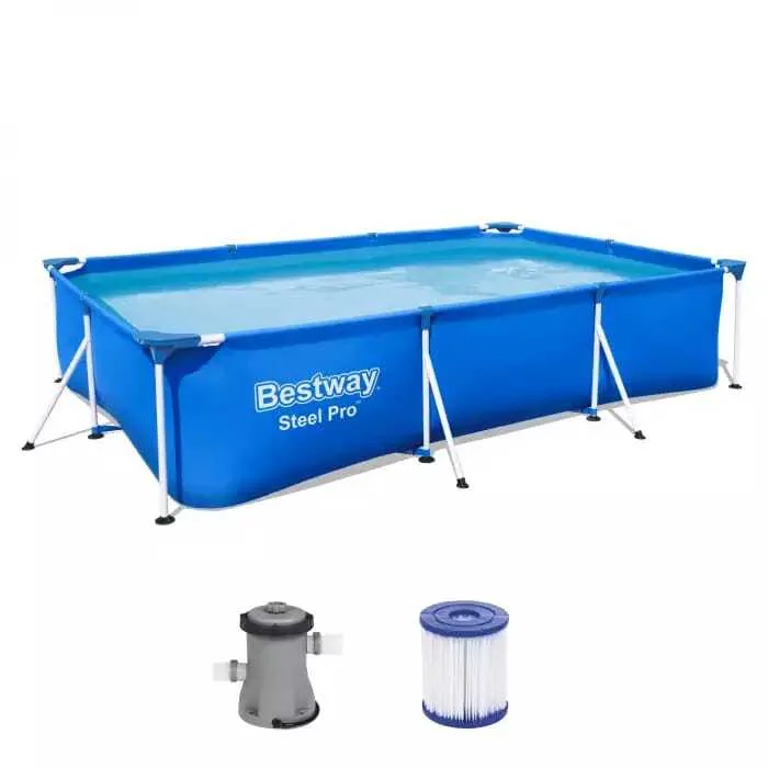 Каркасный бассейн Bestway Steel Pro 300х201х66см, 3300л, фил.-насос 1249л/ч (56411 BW)