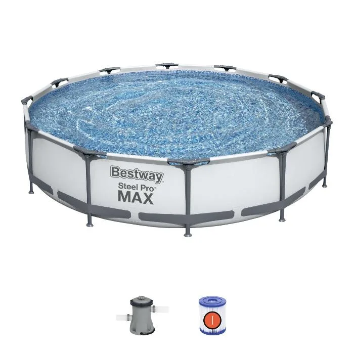 Каркасный бассейн Bestway Steel Pro Max 366х76см, 6473л, фил.-насос 1249л/ч (56416 BW)