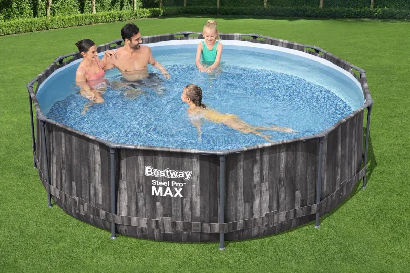 Каркасный бассейн Bestway Steel Pro Max 366х100см, 9150л, фил.-насос 2006л/ч, лестница (5614X BW)