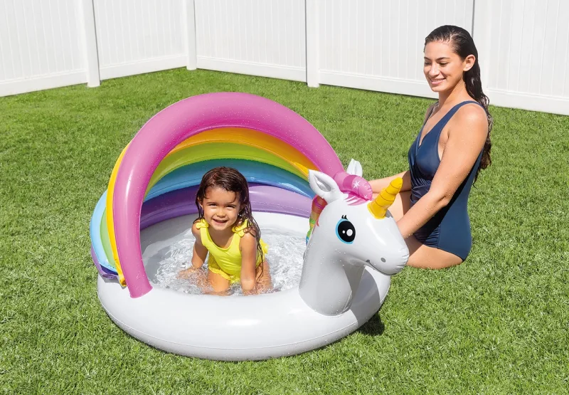 Детский надувной бассейн Intex 127х102х69см "Единорог" 45л, 1-3 лет