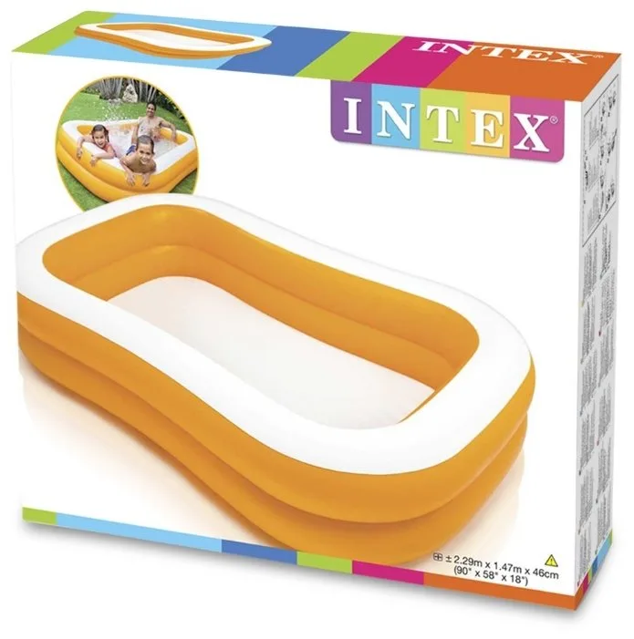 Детский надувной бассейн Intex 229х152х48см "Мандарин" 600л, от 3 лет