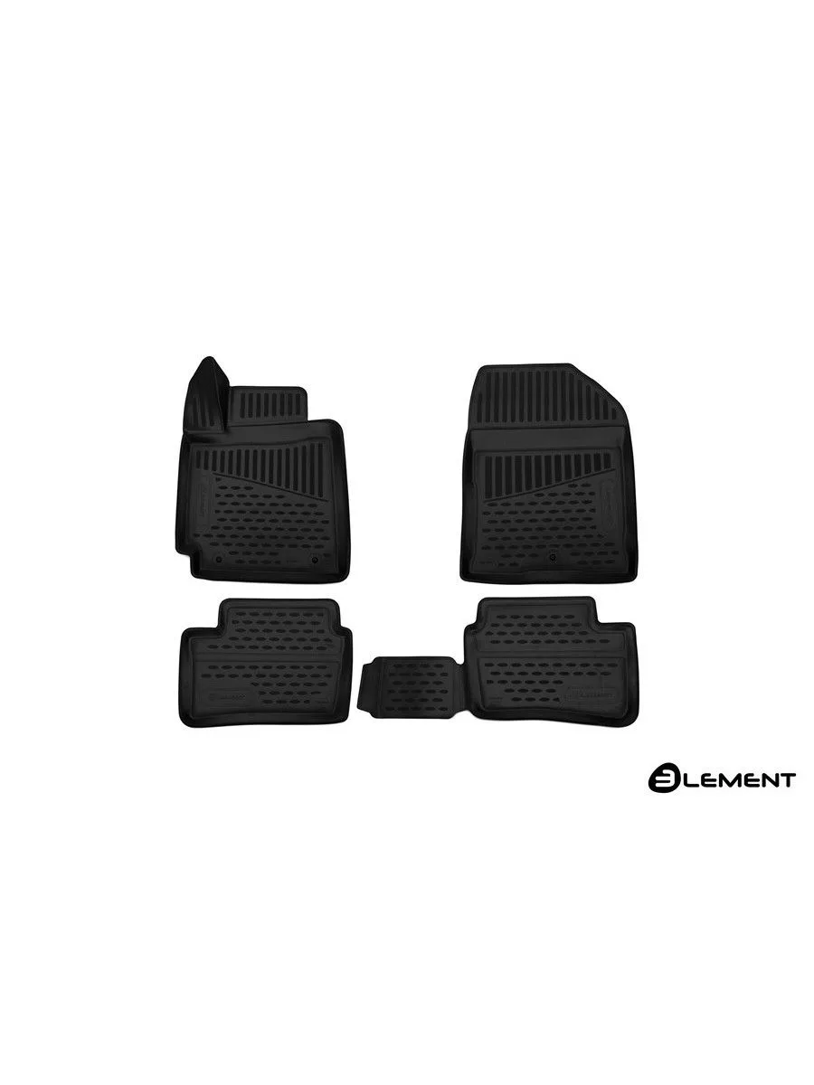 Коврики 3D в салон KIA Picanto, 2017-, хб., 4 шт. (полиуретан) / Киа Пиканто