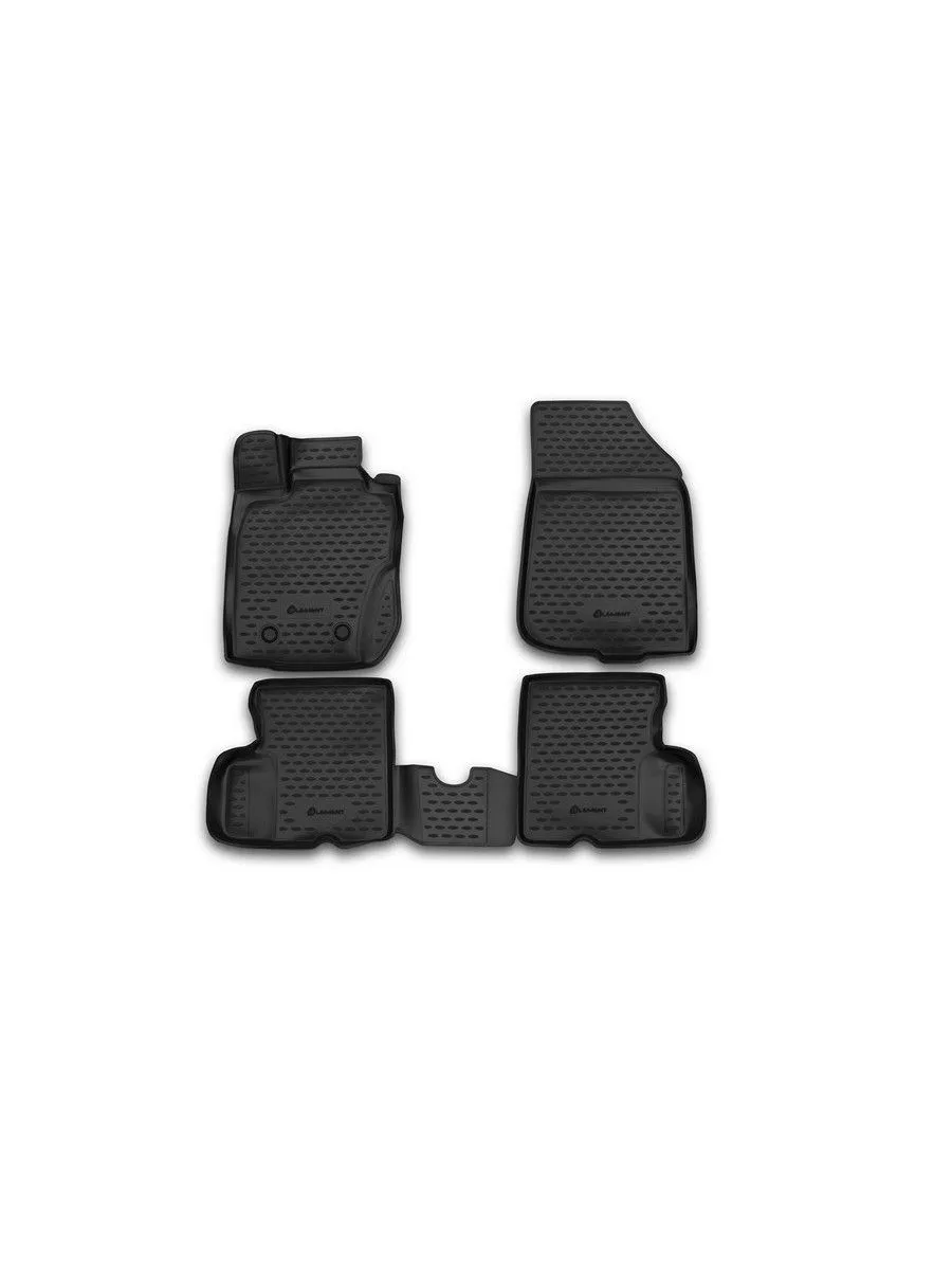 Коврики 3D в салон NISSAN Terrano, 2014-2016, 4WD, 4 шт. (полиуретан) / Ниссан Террано