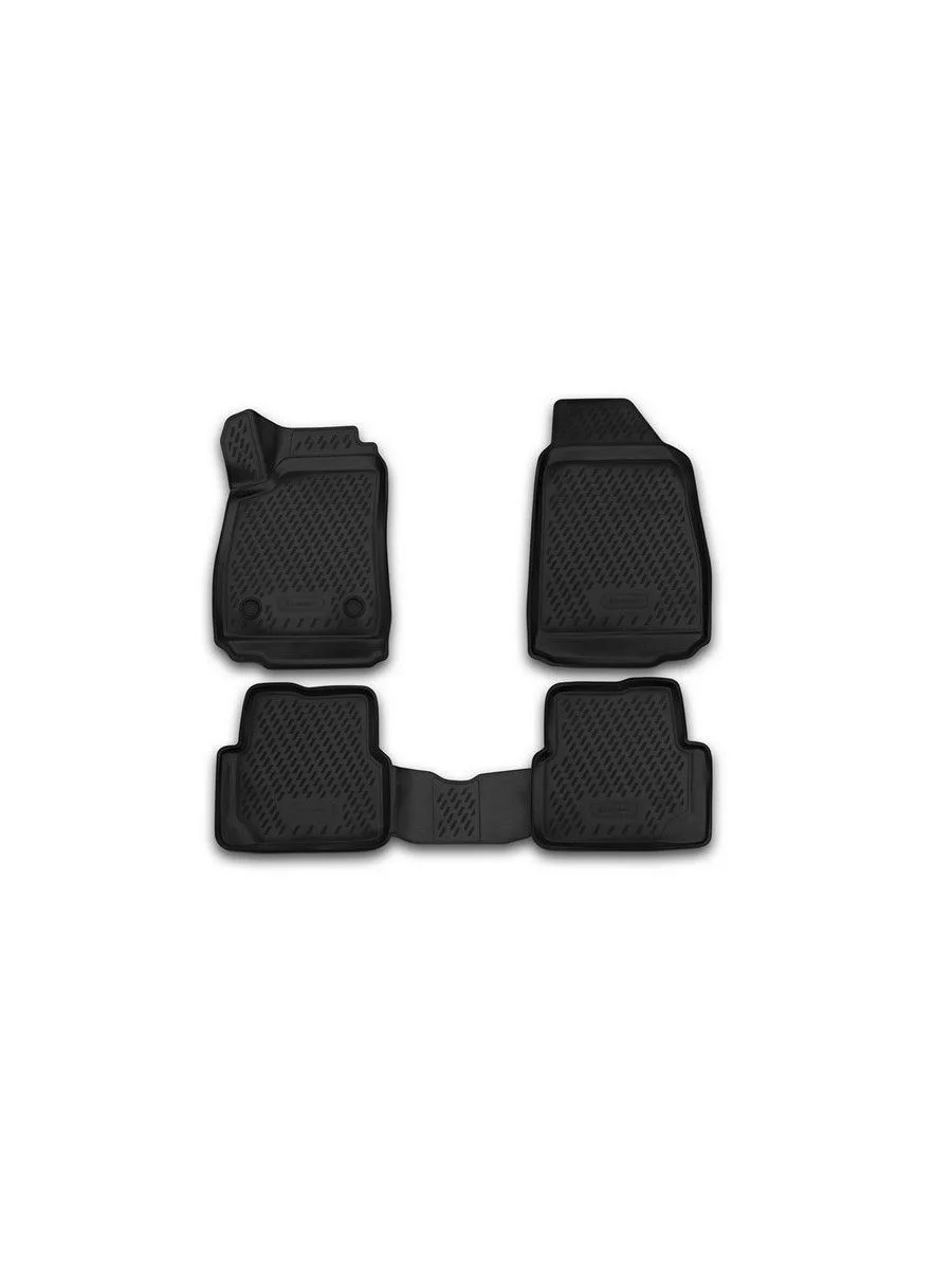 Коврики 3D в салон для CHEVROLET Cobalt (II, IIr) 2011-2016, 2020-/RAVON R4 2016-2020, 4 шт. / Шевроле Кобальт