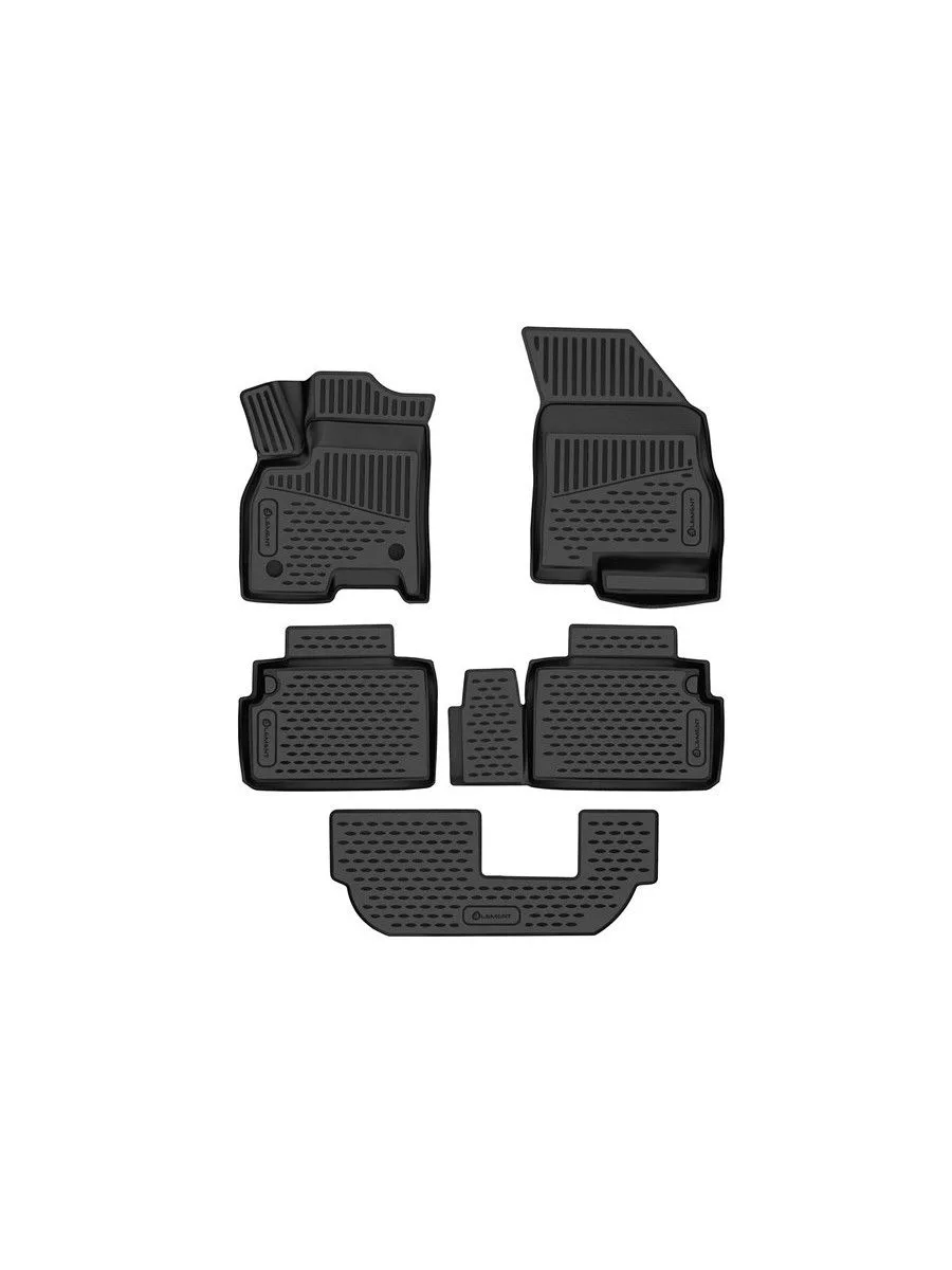 Коврики 3D в салон для CHERY Tiggo 8 Pro, 2021- / 8 Pro Max, 2022-/ Xcite X-Cross 8 2024-, внед. 7 мест, 5 шт (полиуретан) / Черри Тигго 8 Пр / Черри