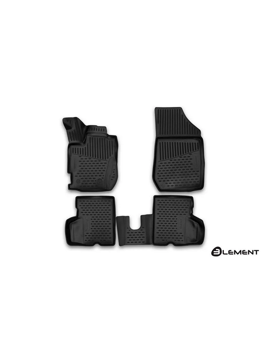 Коврики 3D в салон RENAULT Kaptur, 04/2016-2020, 4 шт. (полиуретан) / Рено Каптюр