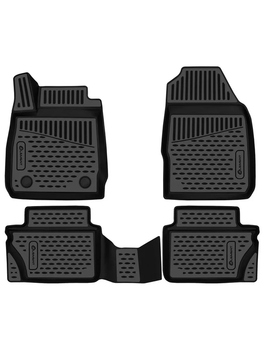 Коврики 3D в салон для FORD Fiesta (Mk6r) 2012-2019, 4 шт. (полиуретан) / Форд Фиеста