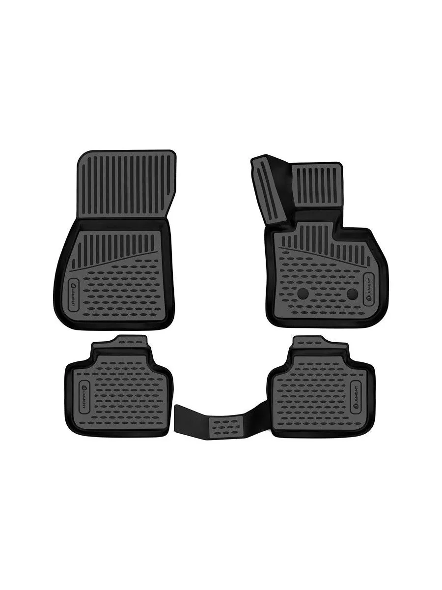 Коврики 3D в салон для BMW X1 (F48), 2015-2021, правый руль кроссовер, Австралия, 4шт. (полиуретан) / БМВ Х1