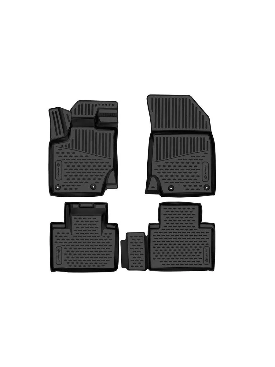 Коврики 3D в салон для GEELY Atlas Pro (I (NL-3)) 2021-/Belgee X70 2024- кросс., 4шт. (полиуретан) / Джили Атлас про