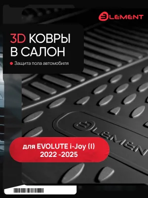 Коврики 3D в салон для EVOLUTE i-Joy (I) 2022-2025, 4шт. (полиуретан) / Эволют Ай Джой