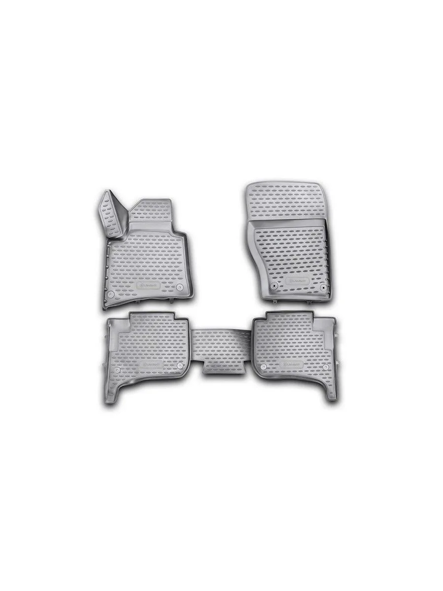 Коврики 3D в салон VW Touareg II 2010-2015, 2015-03/2018, 2-х зонный климат-контроль, 4 шт. (полиуретан) / Фольксваген Туарег