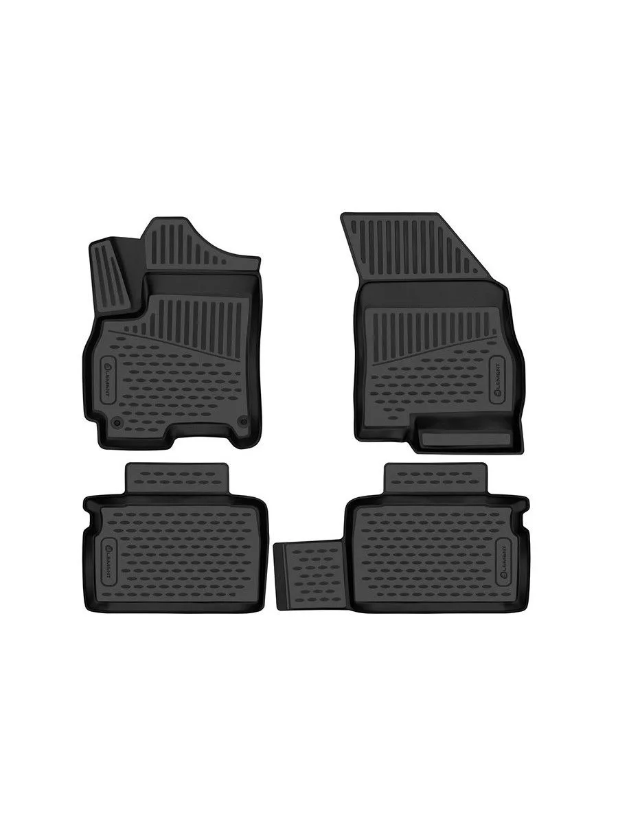 Коврики 3D в салон для CHERY Tiggo 4 (I, I рест.) 2017- / 4 PRO 2020- (I) / 4 PRO 2024- (I рест.), кросс, 4 шт. (полиуретан) / Черри Тигго 4 Про