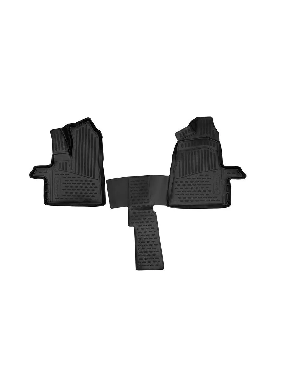 Коврики 3D в салон для FORD Transit, 2015-2019 фургон, USA, vinyl flooring ,2шт. (полиуретан) / Форд Транзит