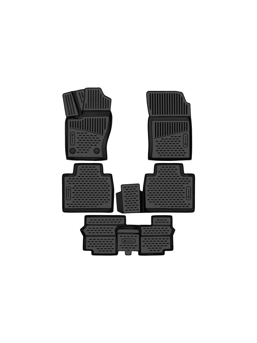 Коврики 3D в салон для HAVAL H9 2024 - 5шт. (полиуретан) / Хавал Н9