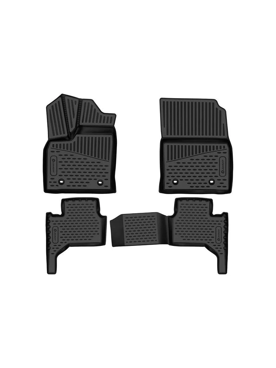 Коврики 3D в салон для LEXUS LX 600, 2021-, Внед, цельные сид. 2 ряда, 5 мест, 4шт. (полиуретан) / Лексус ЛХ