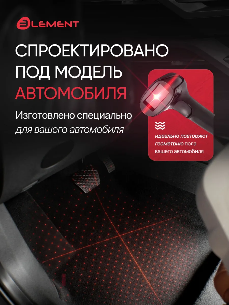 Коврики 3D в салон для VOLKSWAGEN Polo, 2020-/ SKODARapid (I, Iр, II), 2013-2020, 2020- , 4шт. (полиуретан) / Фольксваген Поло