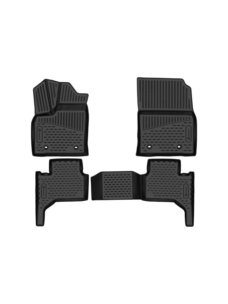 Коврики 3D в салон для TOYOTA Land Cruiser (300 Series) 2021- Внед, 5мест, 4шт. (полиуретан) / Тойота Ленд крузер