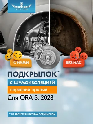 Подкрылок с шумоизоляцией для ORA 3 2023-н.в. передний правый (ОРА ) Хэтчбек 5 дв. FWD - TOTEM.S