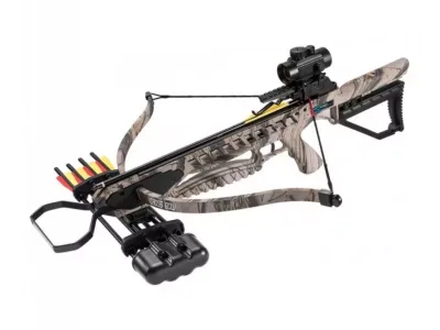 Приклад для арбалета Man Kung XB21, рекурс., god camo, кивер, стрелы 4 шт., прицел, крепеж