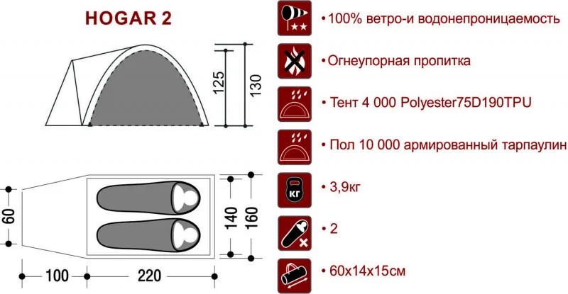 Палатка HOGAR 2