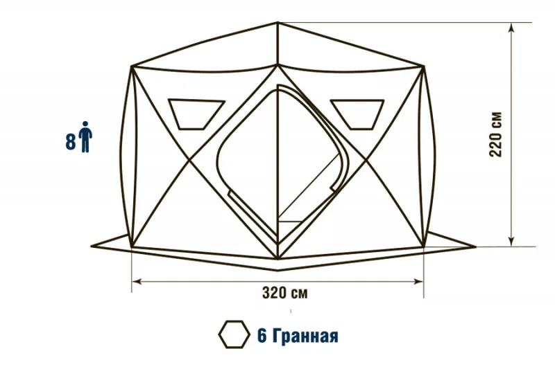 Палатка HIGASHI Winter Camo Sota