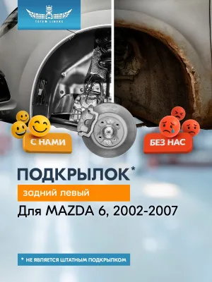 Подкрылок MAZDA 6 2002-2007 (задний левый) / Мазда