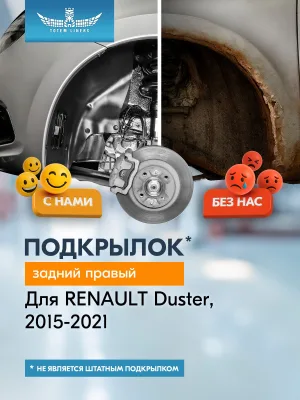 Подкрылок RENAULT Duster 4X4, 2015-2021 (задний правый) / Рено Дастер