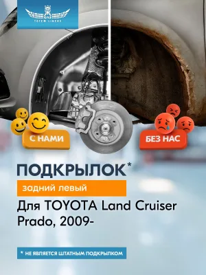 Подкрылок TOYOTA LC150, 2009-2013, 2013-2015, 2015-, внедорожник (задний левый) / Тойота Ленд крузер прадо