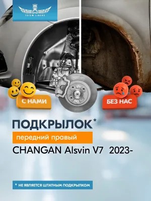 Подкрылок для CHANGAN Alsvin V7 2023 - Седан (передний правый) / Чанган Алсвин В7