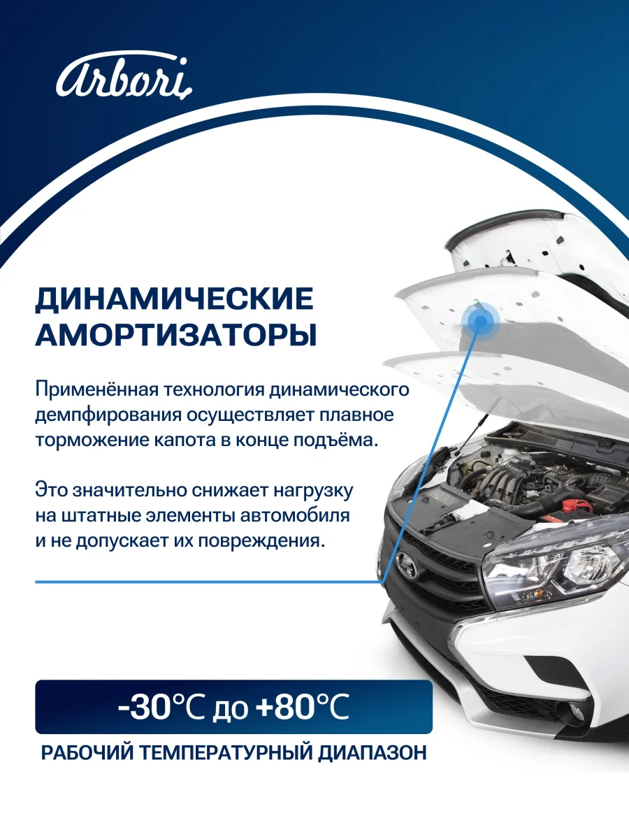 Упоры капота для Changan CS35 Max 2025-, к-т 2 шт / Чанган