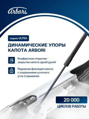 Упоры капота для Lada (ВАЗ) Priora (2007-2018), к-т 2 шт / Лада Приора