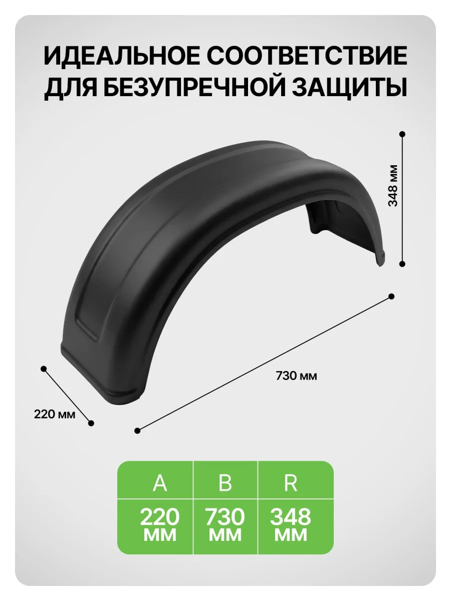 Крыло R12, R13 (1шт) для прицепов мзса, трейлер, спартак, титан, атлант, викинг, КМЗ, Сст, САЗ, ижевские, КУРГАН, AvtoS, Русич