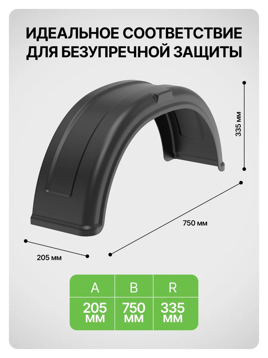 Крыло R13, R14 (2 шт) для прицепов для мзса, трейлер, спартак, титан, атлант, викинг, кмз, сст, саз, ижевские, КУРГАН, AvtoS, Русич