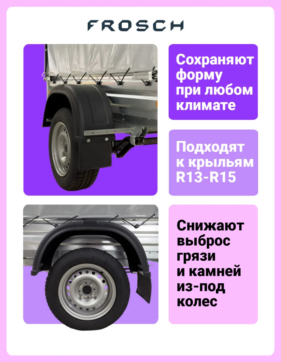 Брызговик для легковых прицепов, 2 шт.(стандарт)