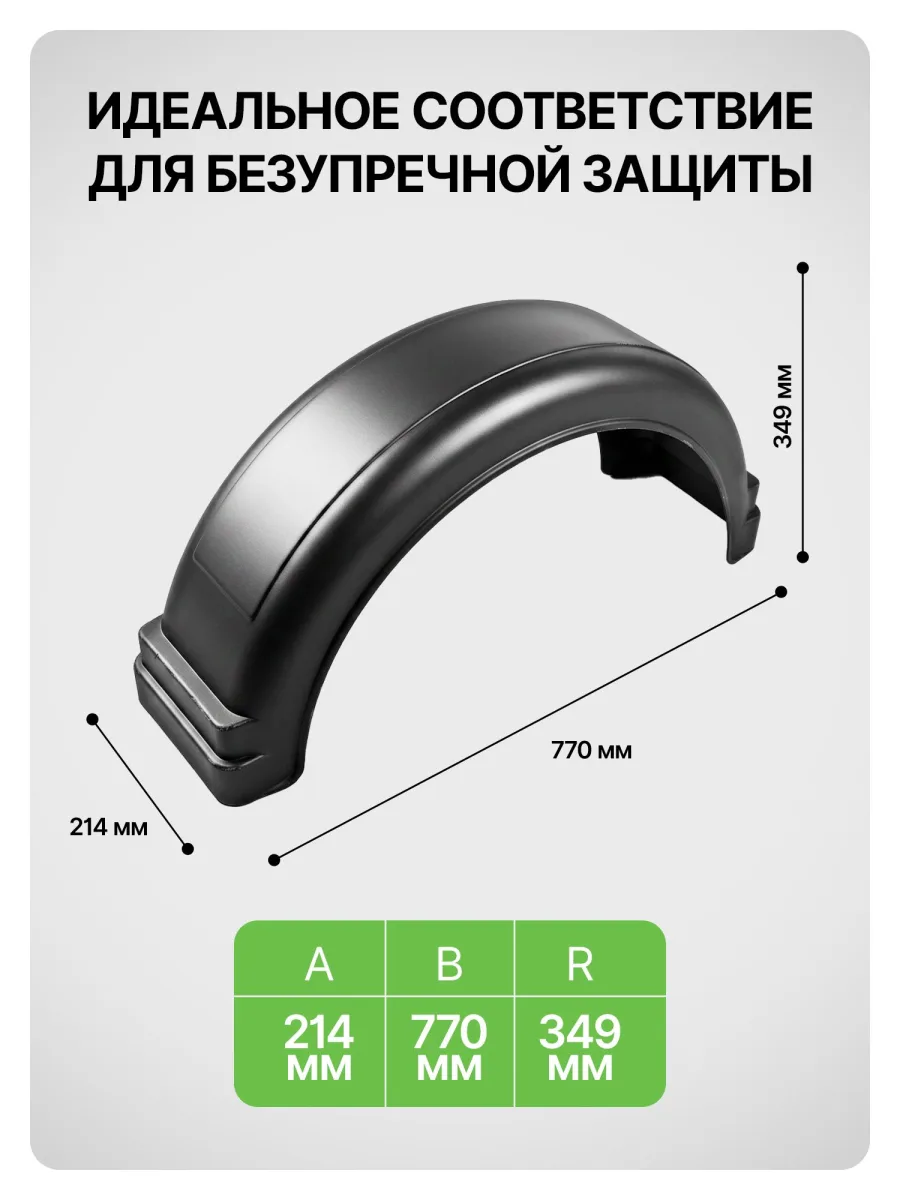 Крыло R13-R15 (1шт) для прицепов курган, мзса, трейлер, спартак, титан, атлант, Викинг, КМЗ, САЗ, Ижевские, AvtoS, Русич