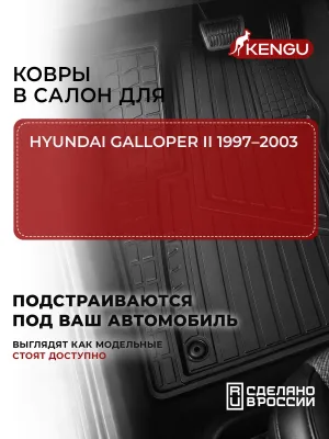 Коврики в салон универсальные для HYUNDAI GALLOPER II (1997-2003), 4 шт. / Хендай Галопер
