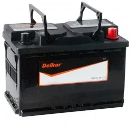 Аккумулятор DELKOR 74 Ач обр. пол. 740А 278x175x190