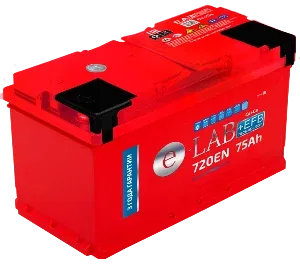 Аккумулятор E-LAB EFB 75 Ач обр. пол. 720A 278x175x190