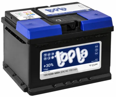 Аккумулятор Topla Top 62 Ач обр. пол. низкий 600А 242x175x175
