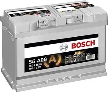 Аккумулятор BOSCH S5 A08 AGM 70Ah 760A (EN) о.п.(278х175х190) 570 901 076