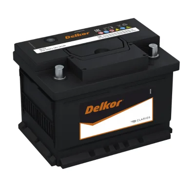 Аккумулятор DELKOR 61 Ач обр. пол. низкий 600А 242x175x175