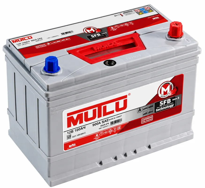 Аккумулятор Mutlu 115D31L 100 Ач обр. пол. 850A 306x173x220 (115D31FL)
