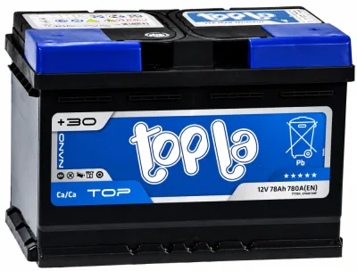 Аккумулятор Topla Top 78 Ач обр. пол. 750А 278x175x190