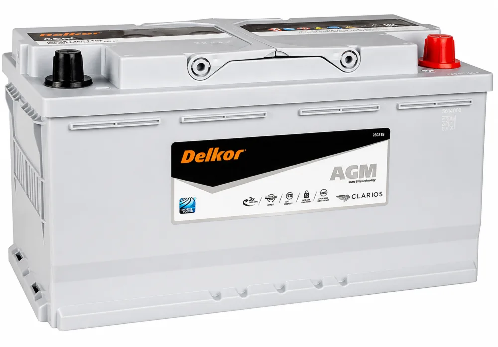 Аккумулятор DELKOR AGM LN5 95 Ач обр. пол. 900А 353x175x190 H8