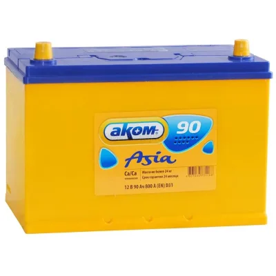 Аккумулятор АКОМ Asia 90 Ач обр. пол. 800A 306x173x220 (105D31L)